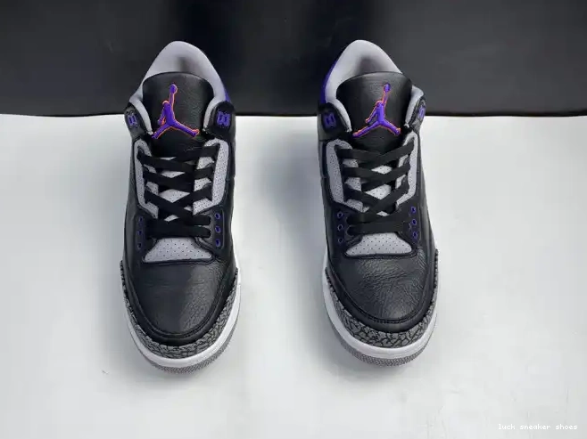 Rep LUCY 3 Purple Air 050 Retro Black Court CT8532 Jordan 0515